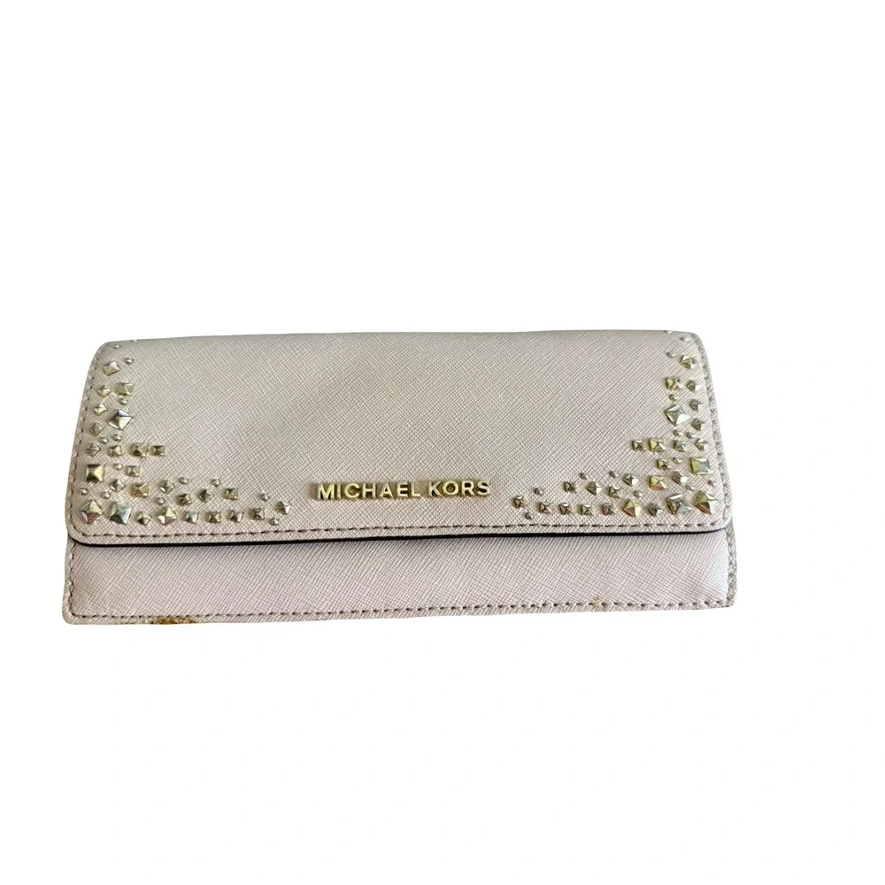 Michael Kors‎ embellished pink wallet flaws